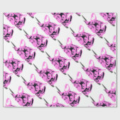 Silhouet van Franse Bulldog Cadeaupapier (Vlak)
