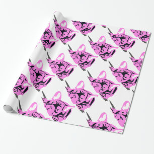 Silhouet van Franse Bulldog Cadeaupapier