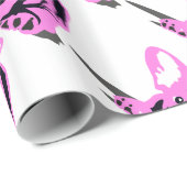 Silhouet van Franse Bulldog Cadeaupapier (Rol Hoek)