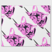 Silhouet van Franse Bulldog Cadeaupapier (Vlak)