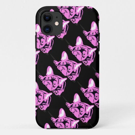 Silhouet van Franse Bulldog Case-Mate iPhone Case (Achterkant)