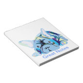 Silhouet van Franse Bulldog Notitieblok (Schuin)