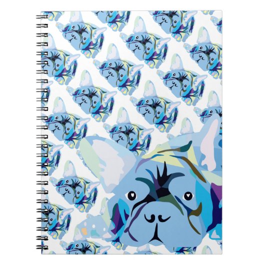 Silhouet van Franse Bulldog Notitieboek (Voorkant)
