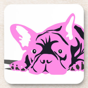 Silhouet van Franse Bulldog Onderzetter