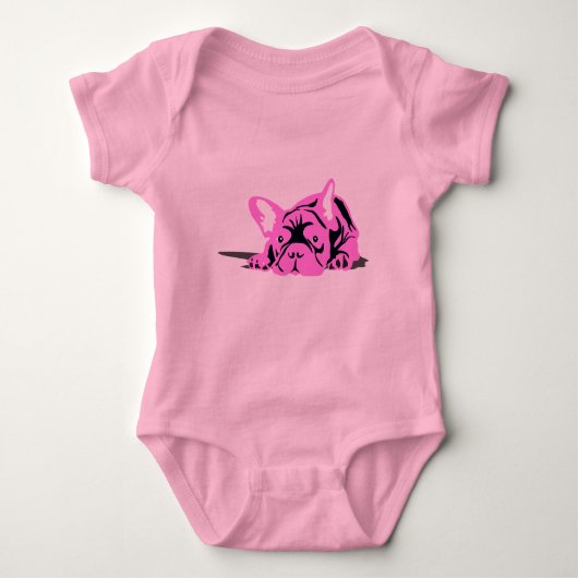 Silhouet van Franse Bulldog Romper (Voorkant)