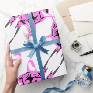 Silhouet van Franse Bulldog variatie Cadeaupapier
