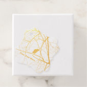 Silhouet van Gouden Kraai Zittend in Boomtakken Bedankjes Labels (Met doos)