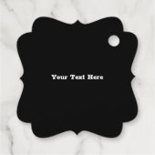 Silhouet van Gouden Kraai Zittend in Boomtakken Bedankjes Labels (Achterkant)