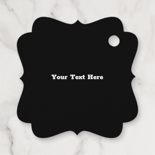 Silhouet van Gouden Kraai Zittend in Boomtakken Bedankjes Labels (Achterkant)