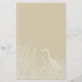Silhouet van Great Blue Heron in moerasgras Briefpapier (Voorkant)