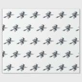 Silhouet van heks - Kies achtergrondkleur Cadeaupapier (Vlak)
