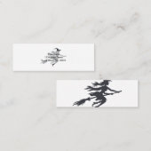 Silhouet van heks - Kies achtergrondkleur Mini Visitekaartje (Voorkant / Achterkant)