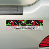 Silhouet van herdershond bumpersticker (Op auto)