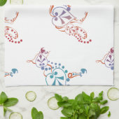 Silhouet van herdershond theedoek (Gevouwen)