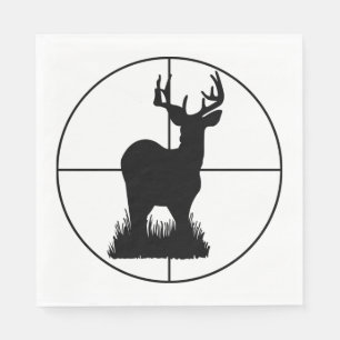 Silhouet van hertenjacht doelwit servet