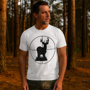 Silhouet van hertenjacht doelwit t-shirt