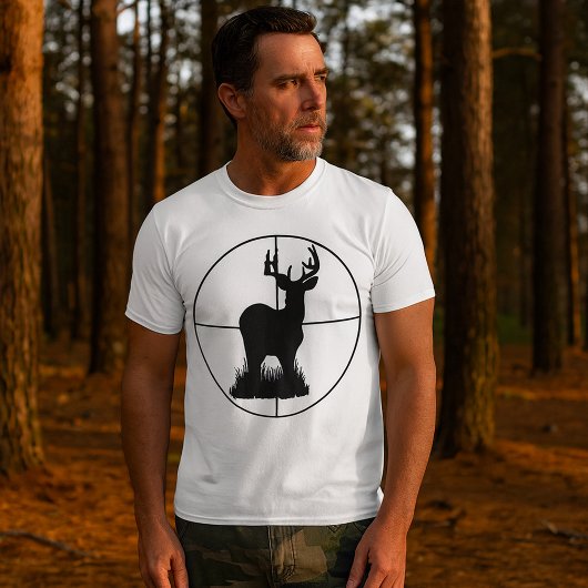 Silhouet van hertenjacht doelwit t-shirt