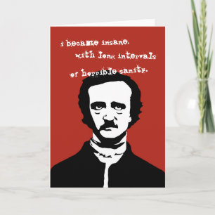 Silhouet van het Citaat van Edgar Allan Poe het Kaart