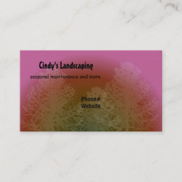 Silhouet van het landschappelijke ontwerp van de b visitekaartje