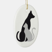 silhouet van honden keramisch ornament (Rechts)
