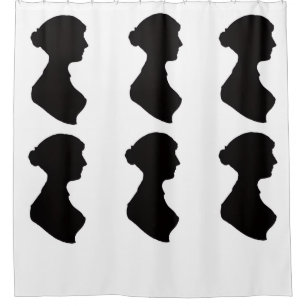 Silhouet van Jane Austen Douchegordijn