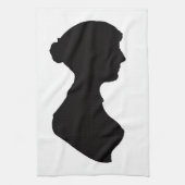 Silhouet van Jane Austen Theedoek (Verticaal)