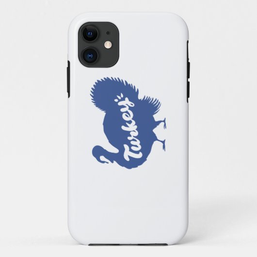 Silhouet van kalkoen - Kies achtergrondkleur Case-Mate iPhone Case (Achterkant)