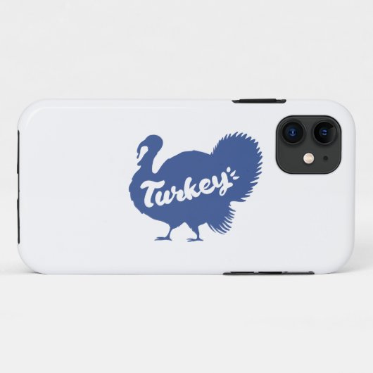 Silhouet van kalkoen - Kies achtergrondkleur Case-Mate iPhone Case (Achterkant (horizontaal))
