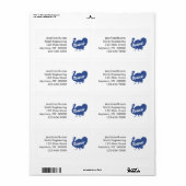 Silhouet van kalkoen - Kies achtergrondkleur Etiket (Full Sheet)