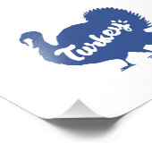 Silhouet van kalkoen - Kies achtergrondkleur Foto Afdruk (Hoek)