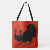 Silhouet van kalkoenen tote bag (Voorkant)