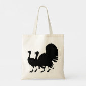 Silhouet van kalkoenen tote bag (Achterkant)