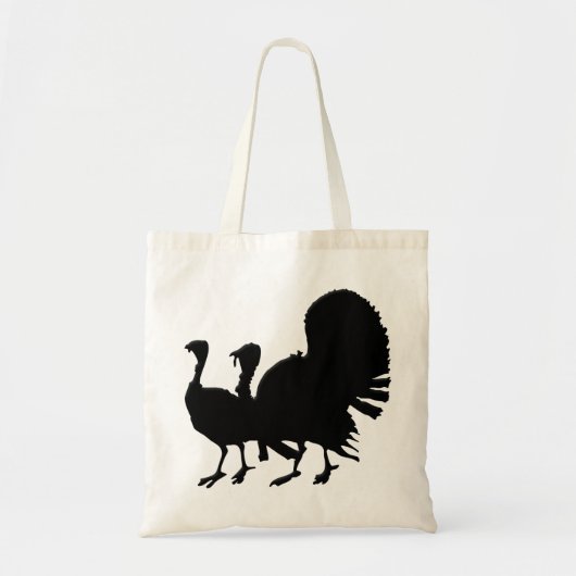 Silhouet van kalkoenen tote bag (Voorkant)