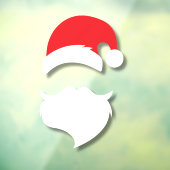 Silhouet van Kerstman Raamsticker (Vel 3)