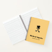 Silhouet van kookmuts en lepels beige notitieboek (Binnen)