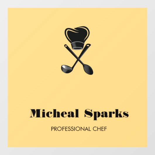 Silhouet van kookmuts en lepels beige raamsticker (Vel)