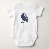Silhouet van kraai - Kies achtergrondkleur Romper (Achterkant)