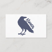 Silhouet van kraai - Kies achtergrondkleur Visitekaartje (Achterkant)