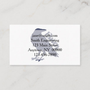 Silhouet van kraai - Kies achtergrondkleur Visitekaartje