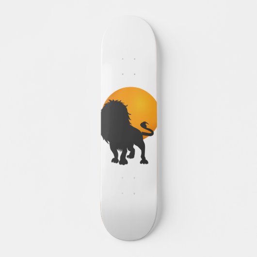 Silhouet van leeuw - Kies achtergrondkleur Persoonlijk Skateboard (Voorkant)