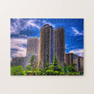 Silhouet van Madrid. Legpuzzel