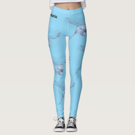 Silhouet van manta rog leggings