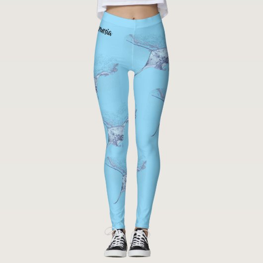Silhouet van manta rog leggings (Voorkant)