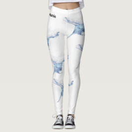 Silhouet van manta rog leggings