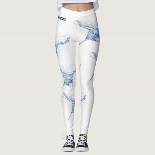 Silhouet van manta rog leggings (Voorkant)