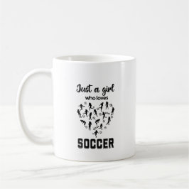 Silhouet van meisjes die Voetbal spelen Koffiemok