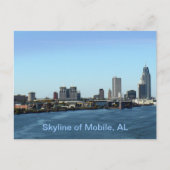 Silhouet van Mobile, AL Briefkaart (Voorkant)