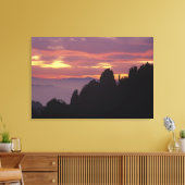 Silhouet van Mt. Huangshan (Gele Berg) bij Canvas Afdruk (Insitu (Woonkamer))