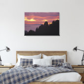 Silhouet van Mt. Huangshan (Gele Berg) bij Canvas Afdruk (Insitu (Slaapkamer))