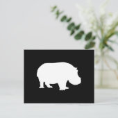 Silhouet van nijlpaard briefkaart (Staand voorkant)